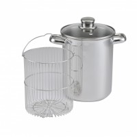 304 cookware set stainless steel asparagus pot With Basket