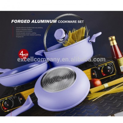 forging aluminum Cookware Sets inside and exterior with Ceramic ex-st04