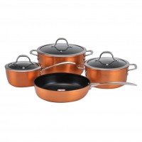 Well Equipped Copper Cookware with Stainless Steel Handle